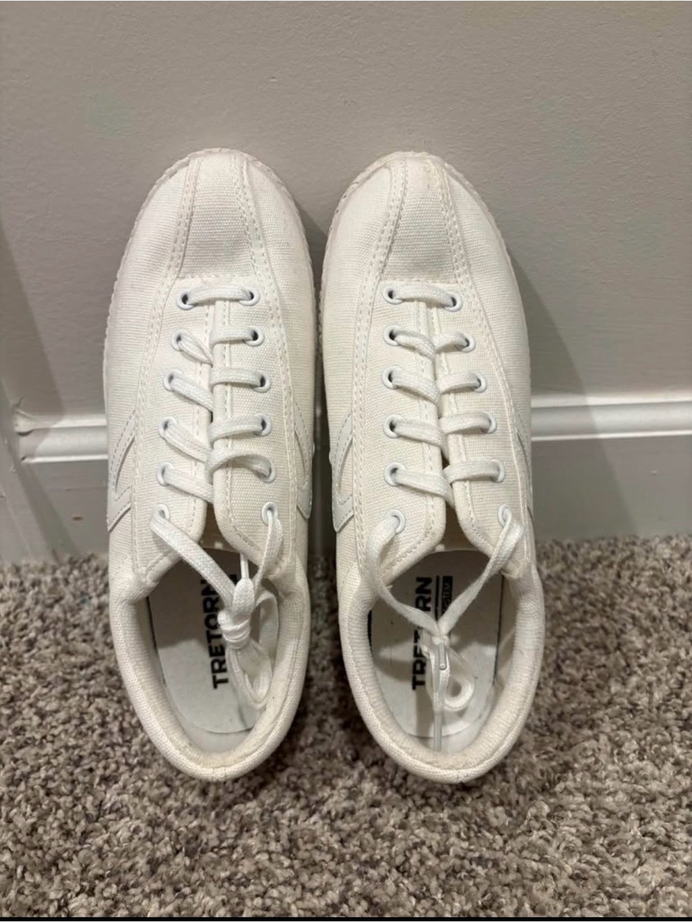 Tretorn Women’s Nylite White Canvas Low-Profile Sneakers